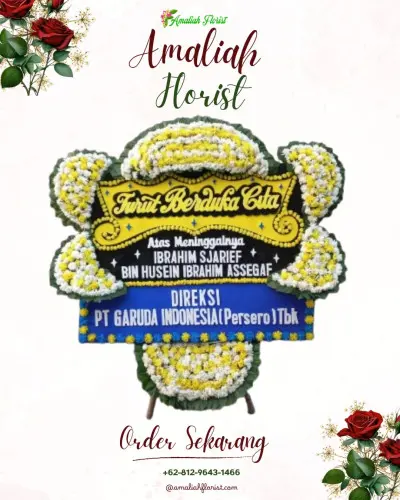 Papan Bunga Duka di Giring